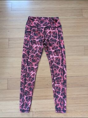 Constantly Varied Gear Red & Black Patterned Full Length Leggings - Small